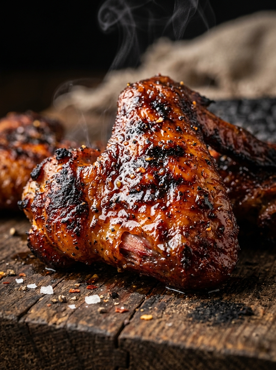 Smoked Game Day Chicken Wings: Crispy & Bold closeup detail