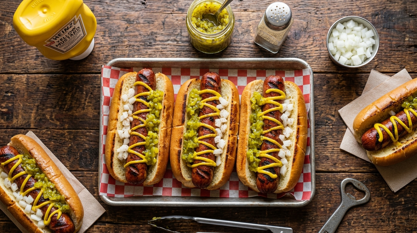Grilled Hot Dogs Recipe: Stadium Style Done Right