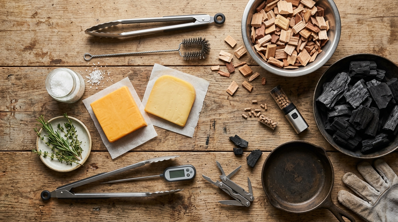 How to Smoke Cheese at Home - Easy Cold Smoke Guide ingredients