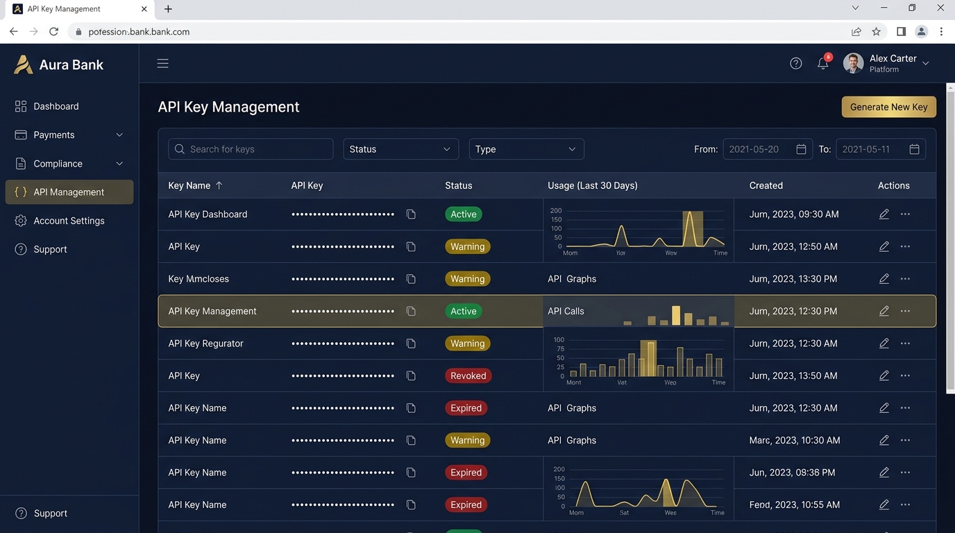 Unified Key Dashboard