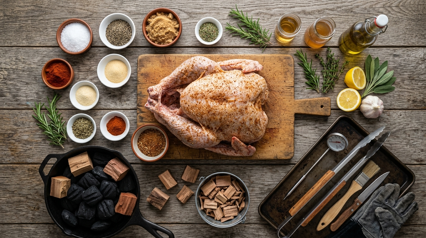 Smoked Whole Turkey Recipe - Perfect BBQ Bird Every Time ingredients