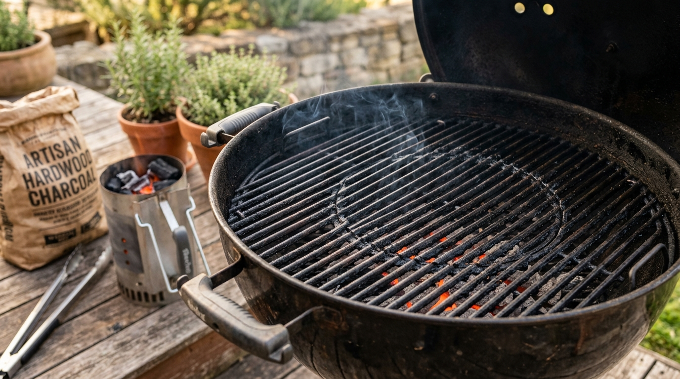How to Season a New Charcoal Grill the Right Way plated