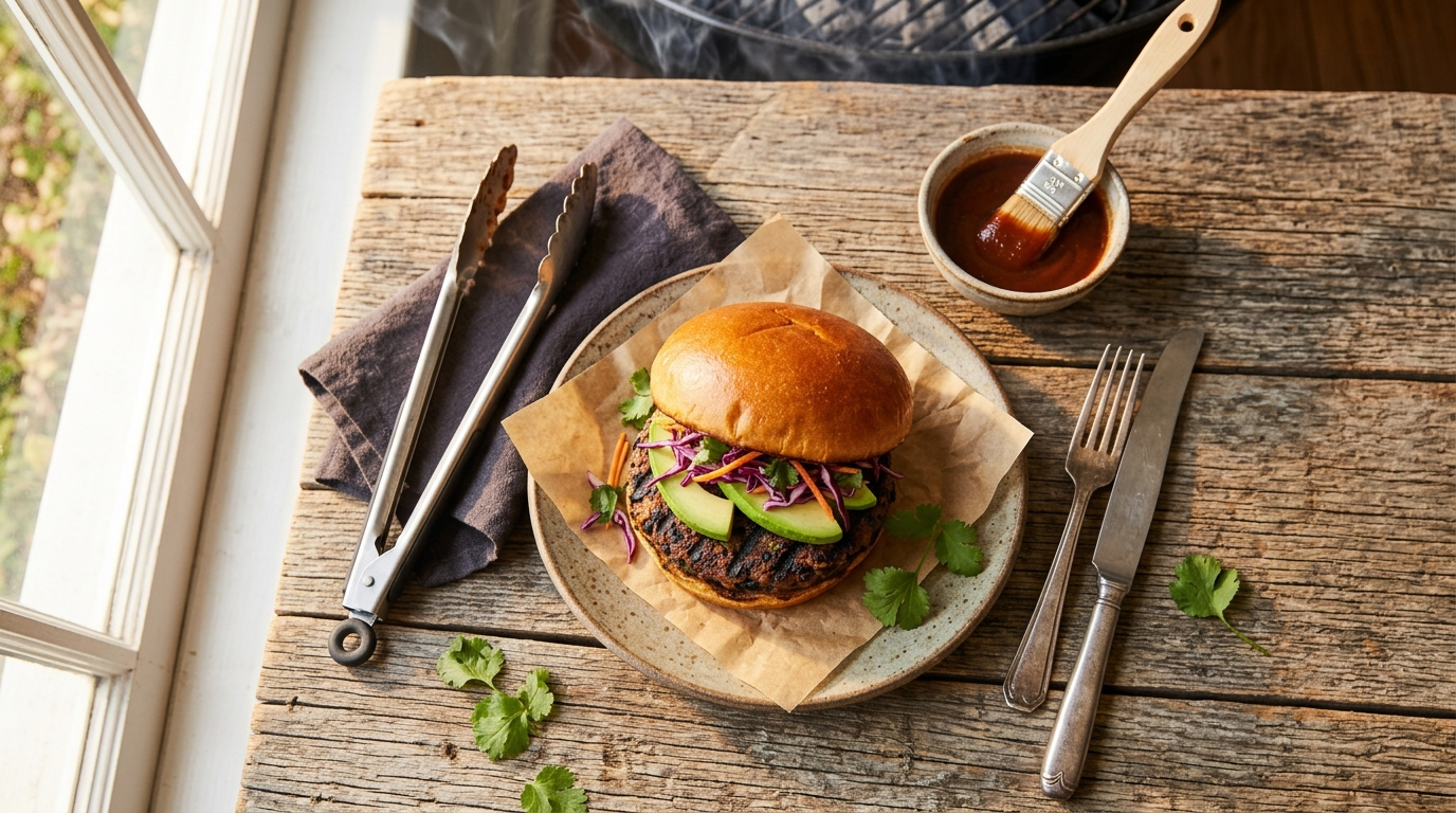 Grilled Black Bean Burger Recipe That Holds the Grate