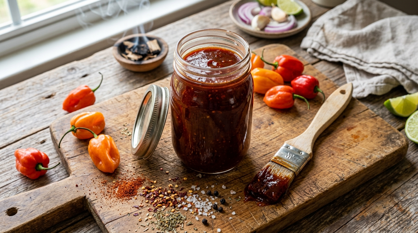 Habanero BBQ Sauce Recipe - Bold, Fiery & Smoky