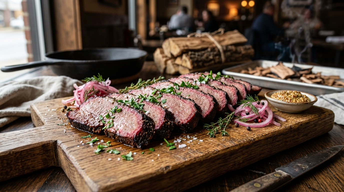 Smoked Beef Tongue Recipe: Low and Slow BBQ Guide plated