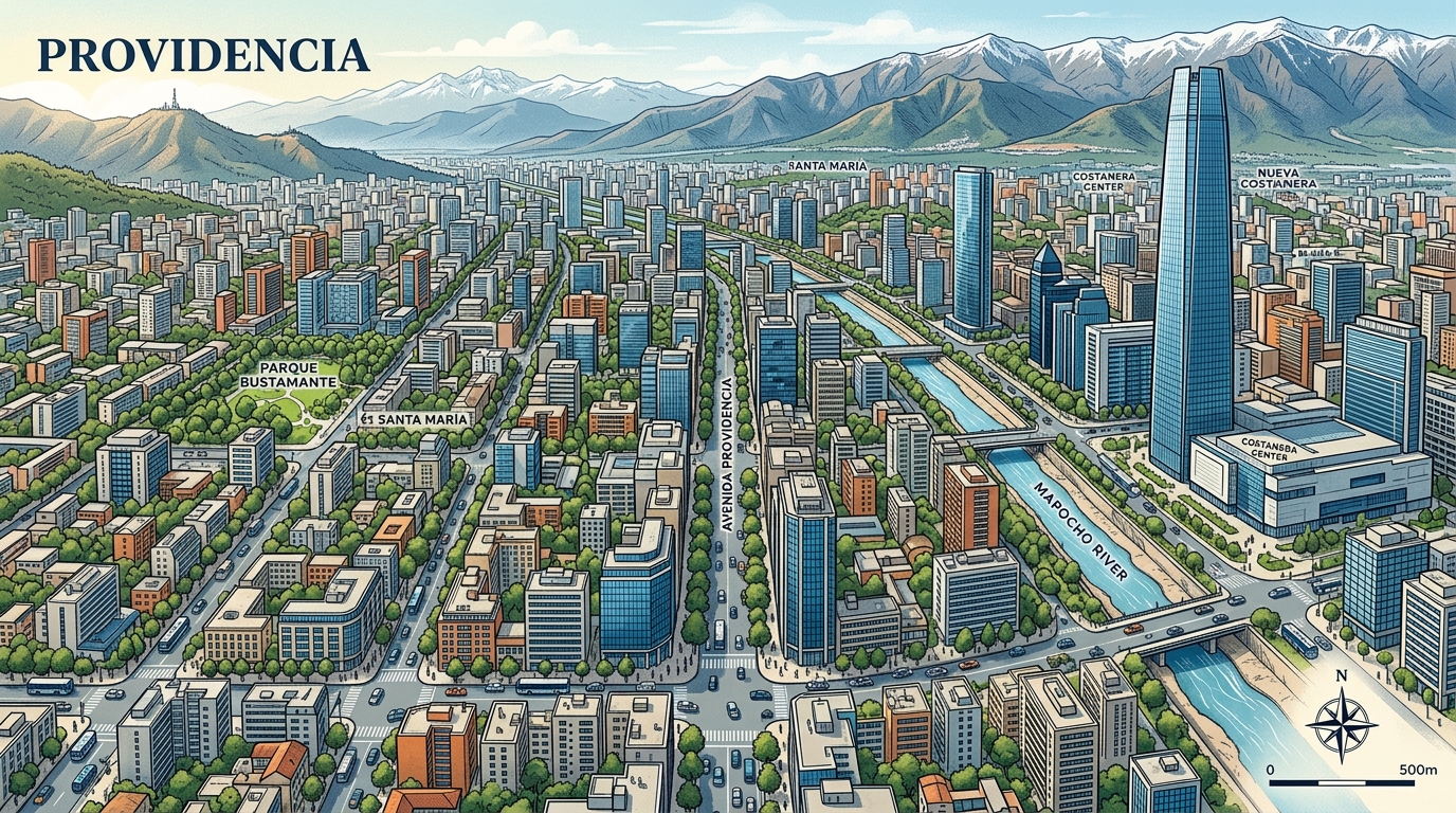 Ubicación wonme en Providencia, Santiago