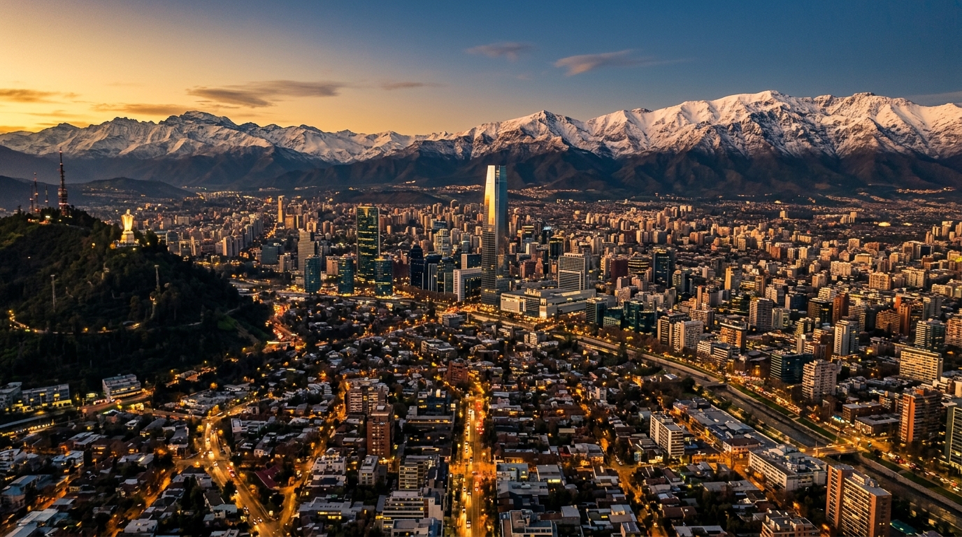 Vista aérea de Santiago de Chile