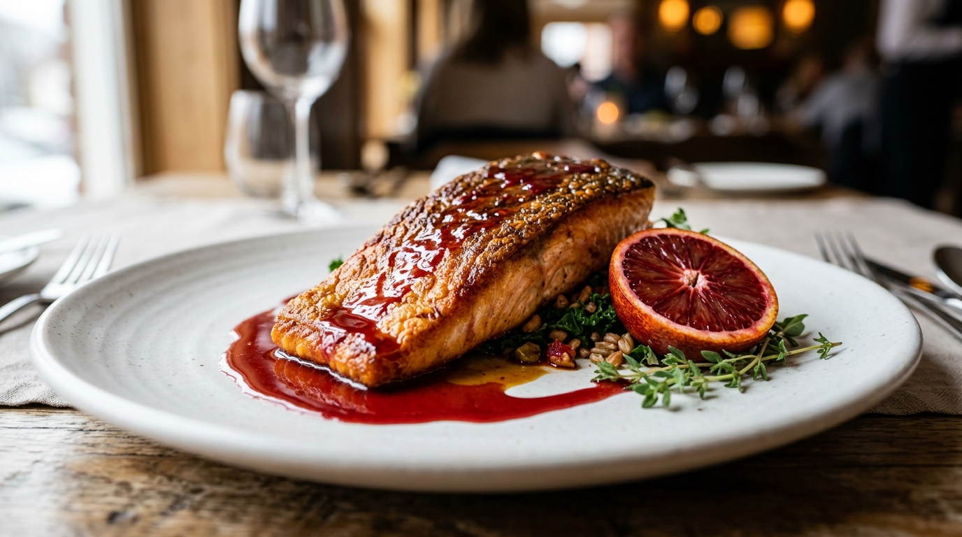 Blood Orange Salmon Recipe - Easy 30-Minute Dinner plated