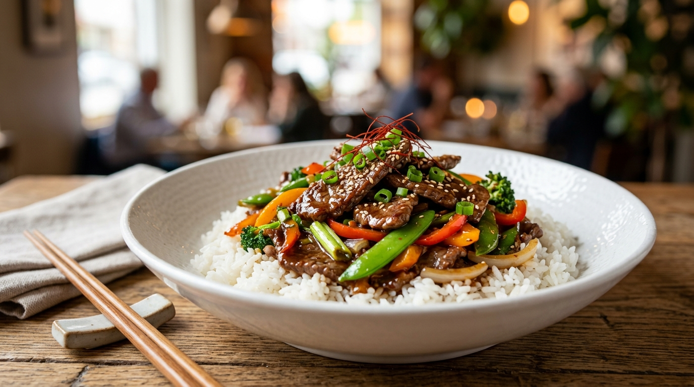 Quick Beef Stir Fry Recipe Ready in 15 Minutes plated