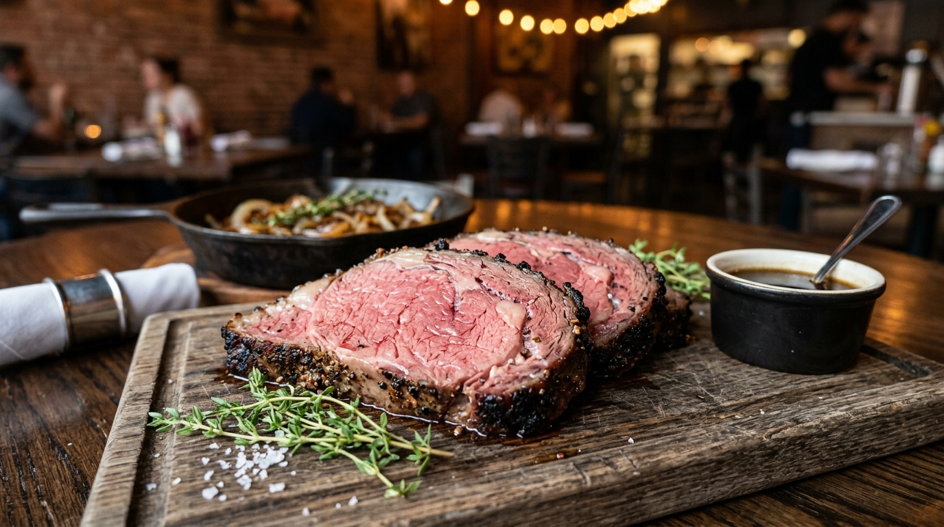 Smoked Prime Rib Recipe: Perfect Holiday Showstopper plated