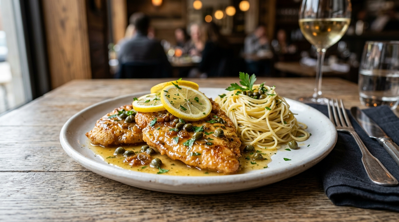 Easy Chicken Piccata Recipe Ready in 30 Minutes plated