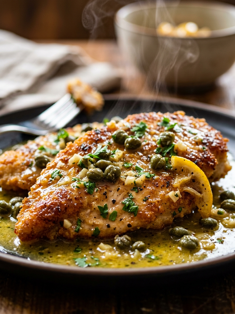 Easy Chicken Piccata Recipe Ready in 30 Minutes closeup detail