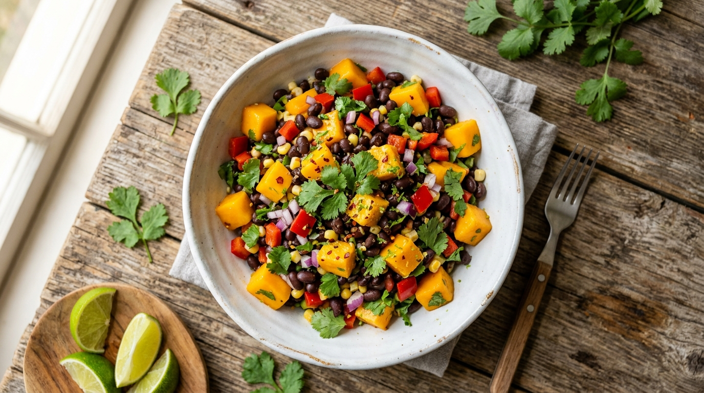 Mango Black Bean Salad Recipe Vegan - Fresh and Easy