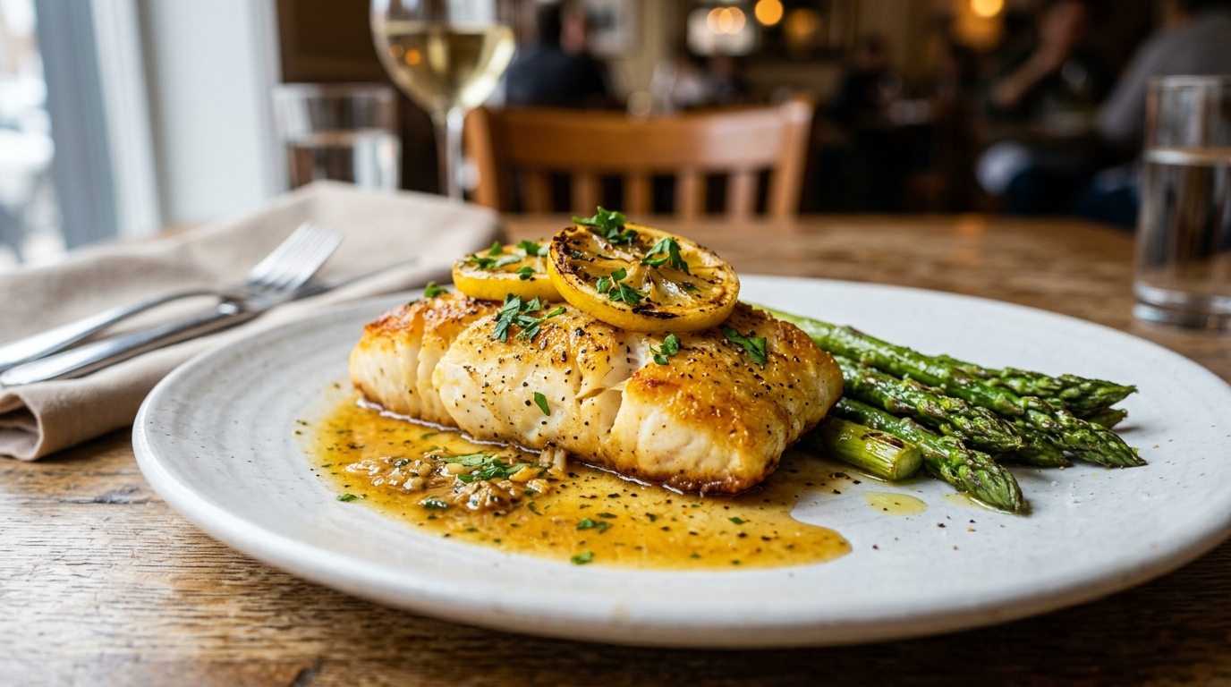 One Pan Lemon Garlic Cod Recipe (30 Minutes) plated