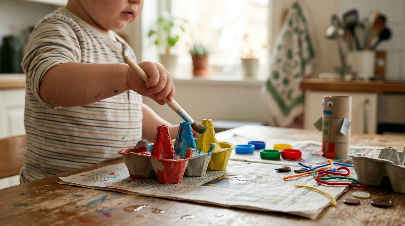 4 Cool Toddler Crafts Using Everyday Items
