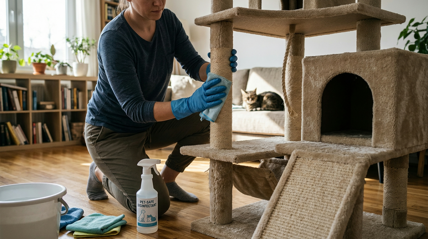 How to Safely Disinfect a Cat Tree, Surface by Surface