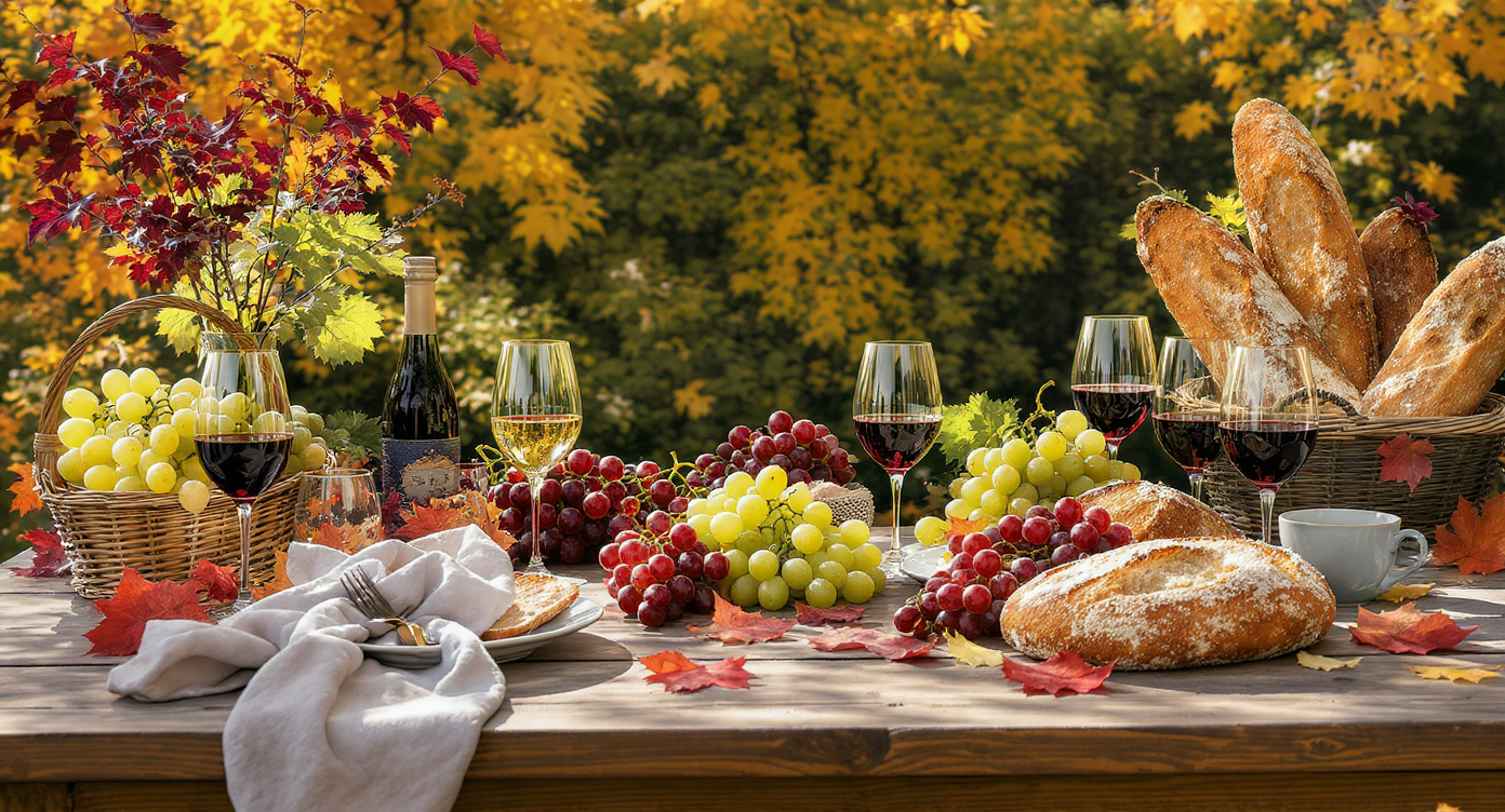 Tuscany vineyard harvest