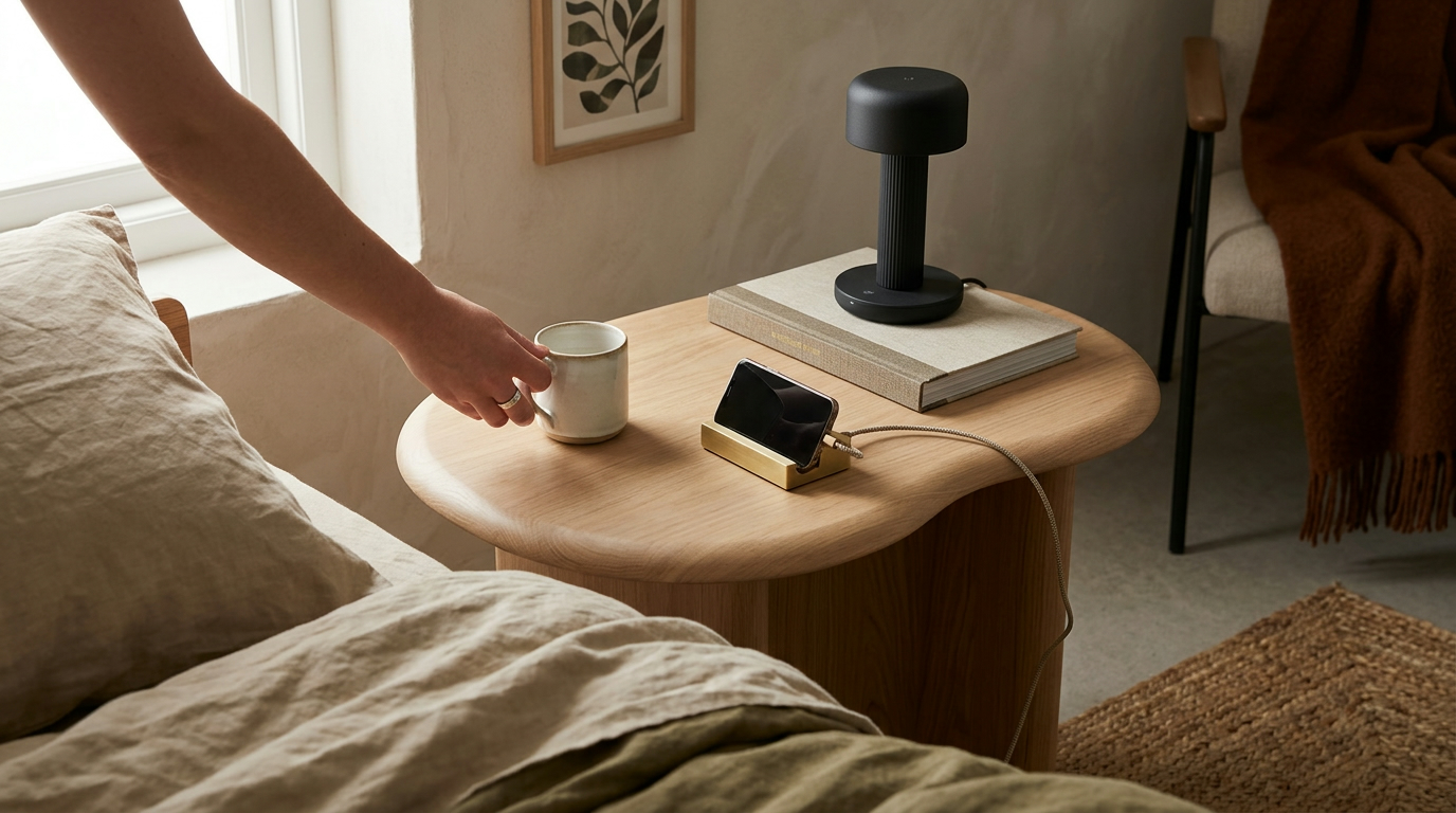 2026 Bedside Table Trends: Shapes, Finishes & Fit