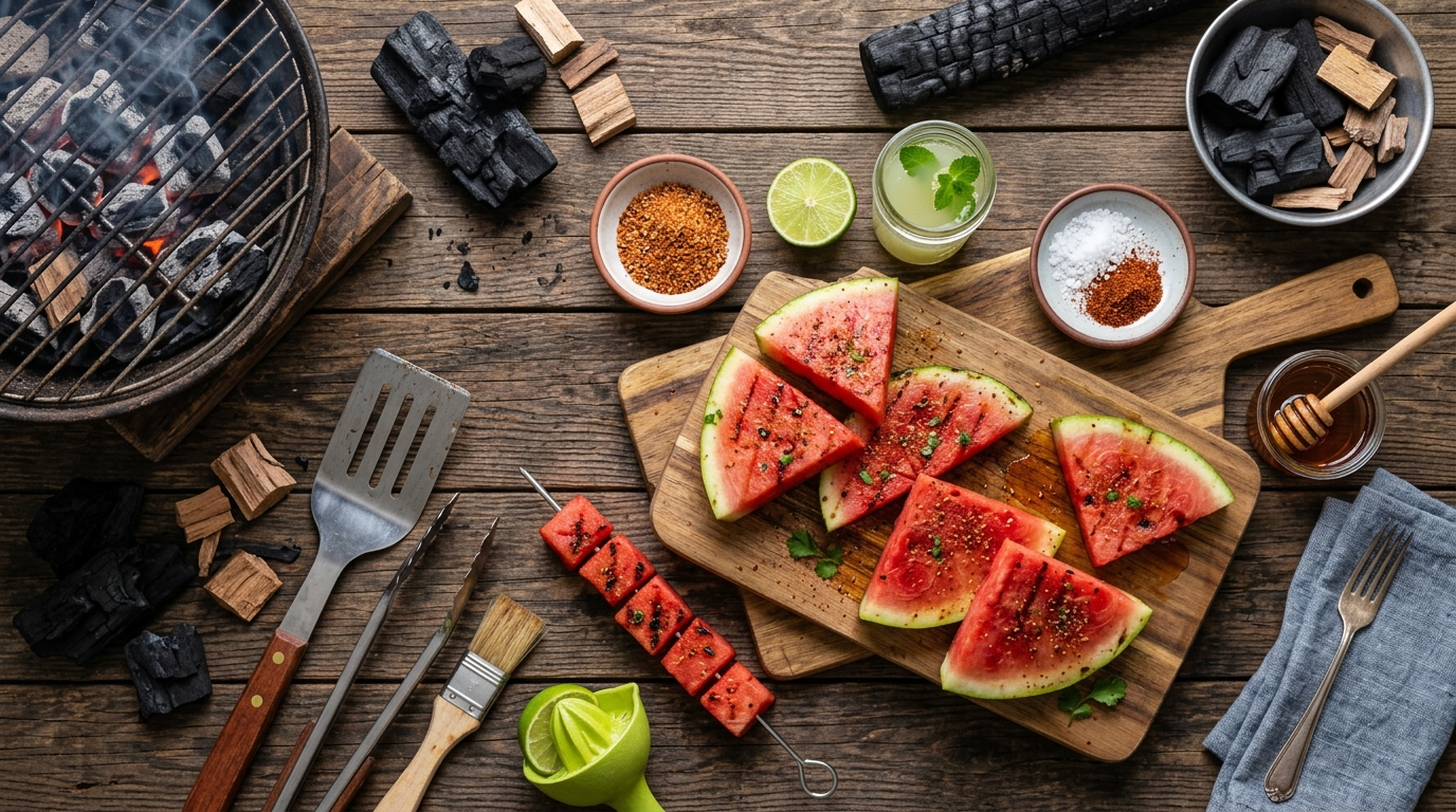 Grilled Watermelon Recipe with Tajin - Bold BBQ Dessert ingredients