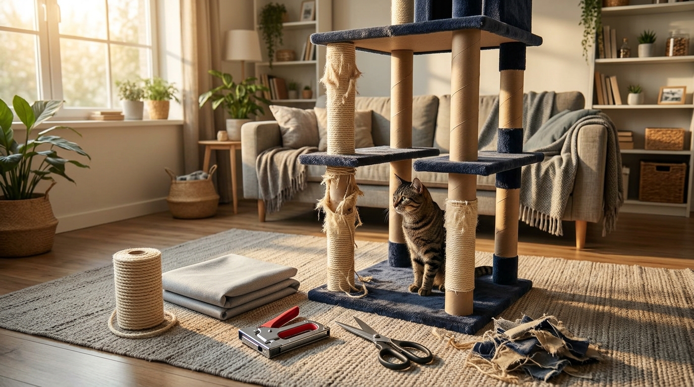 How to Recover a Cat Tower Safely