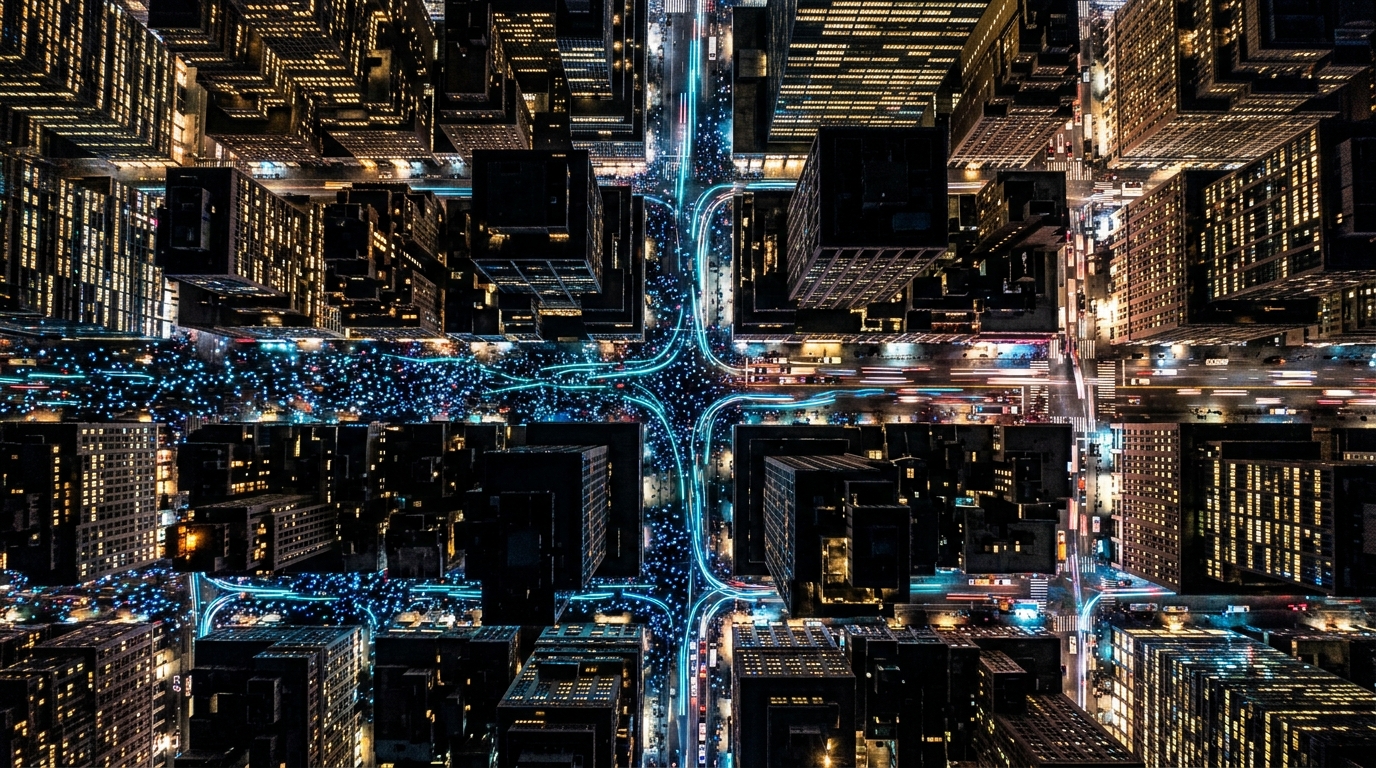 America's messaging landscape at night