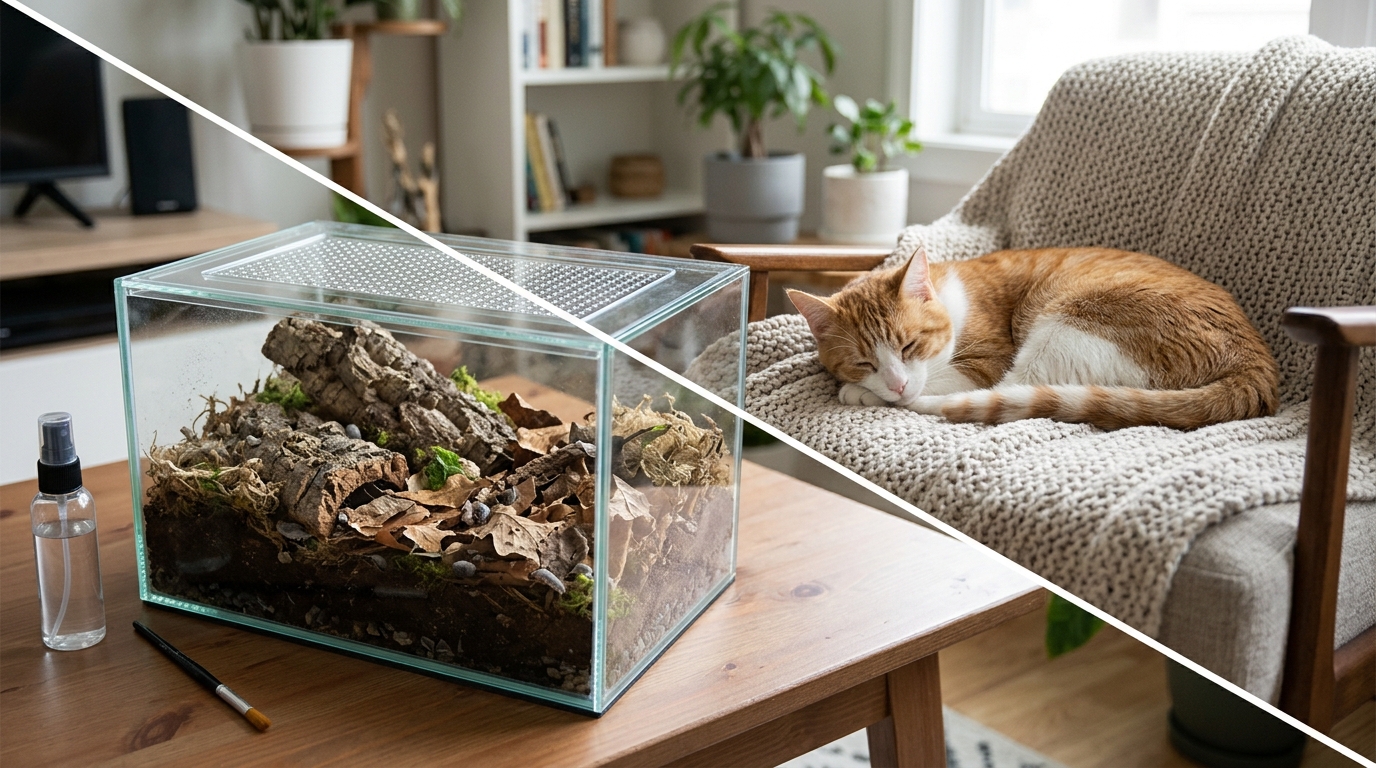 Best Low-Maintenance Pet: Adult Cat or Isopods?