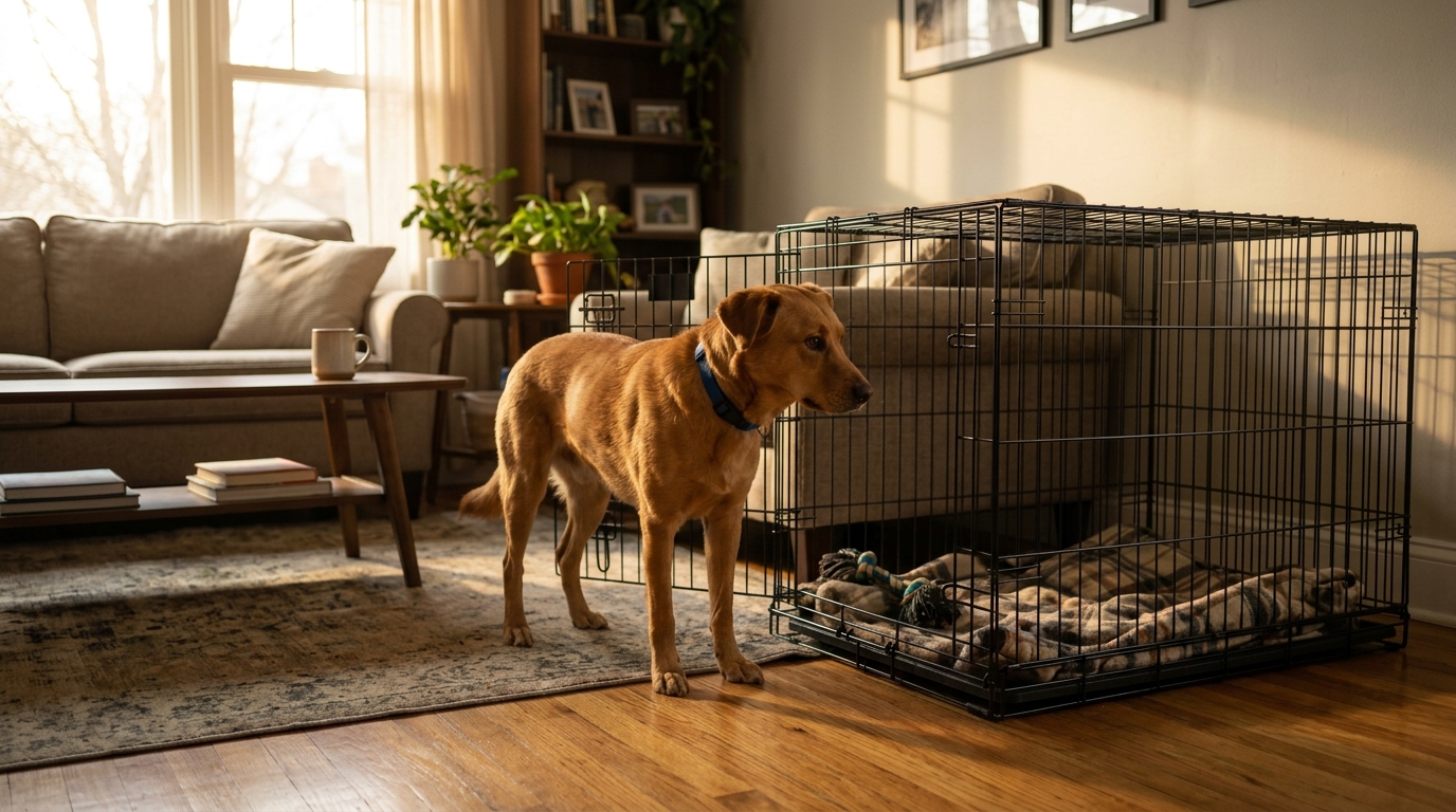 Why Your Dog Suddenly Refuses the Crate at Night
