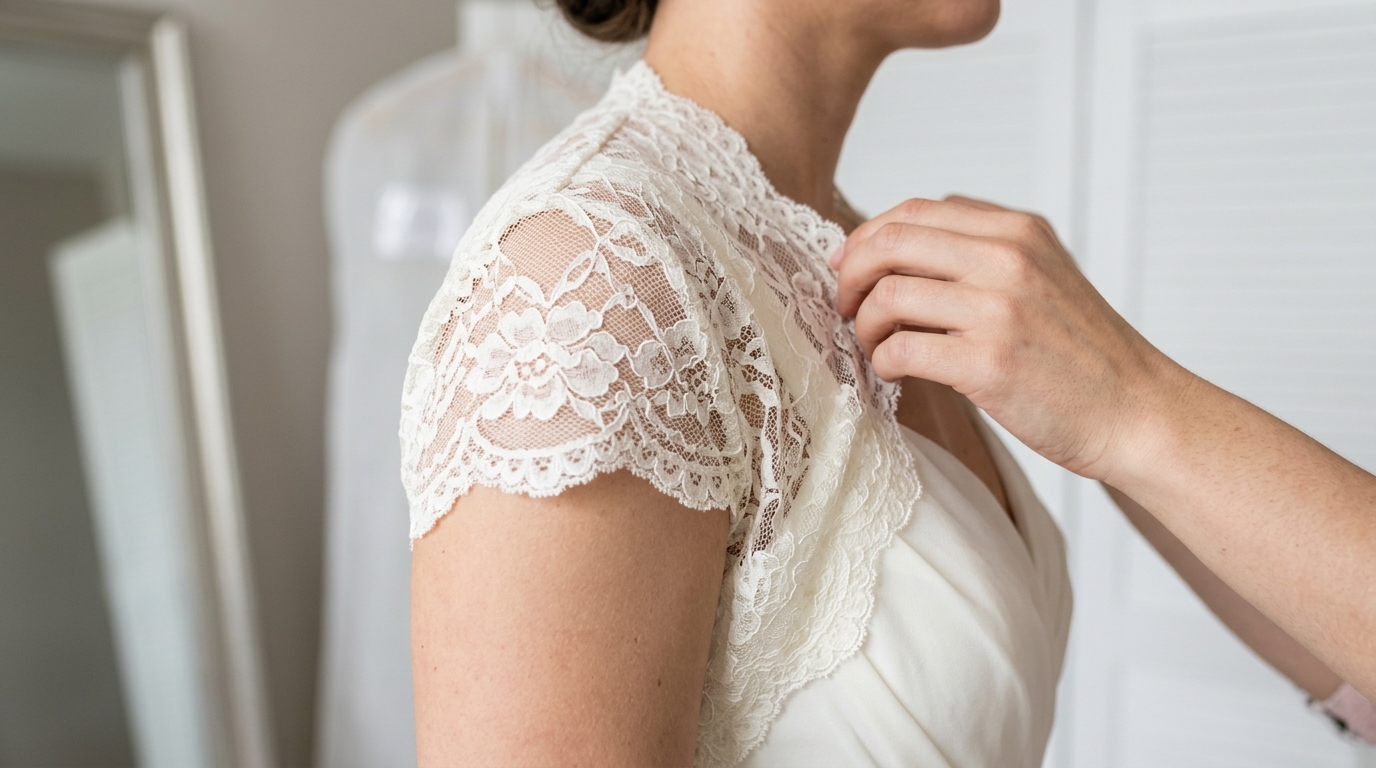 How to Cover Shoulders in a Wedding Dress: Layer Ideas
