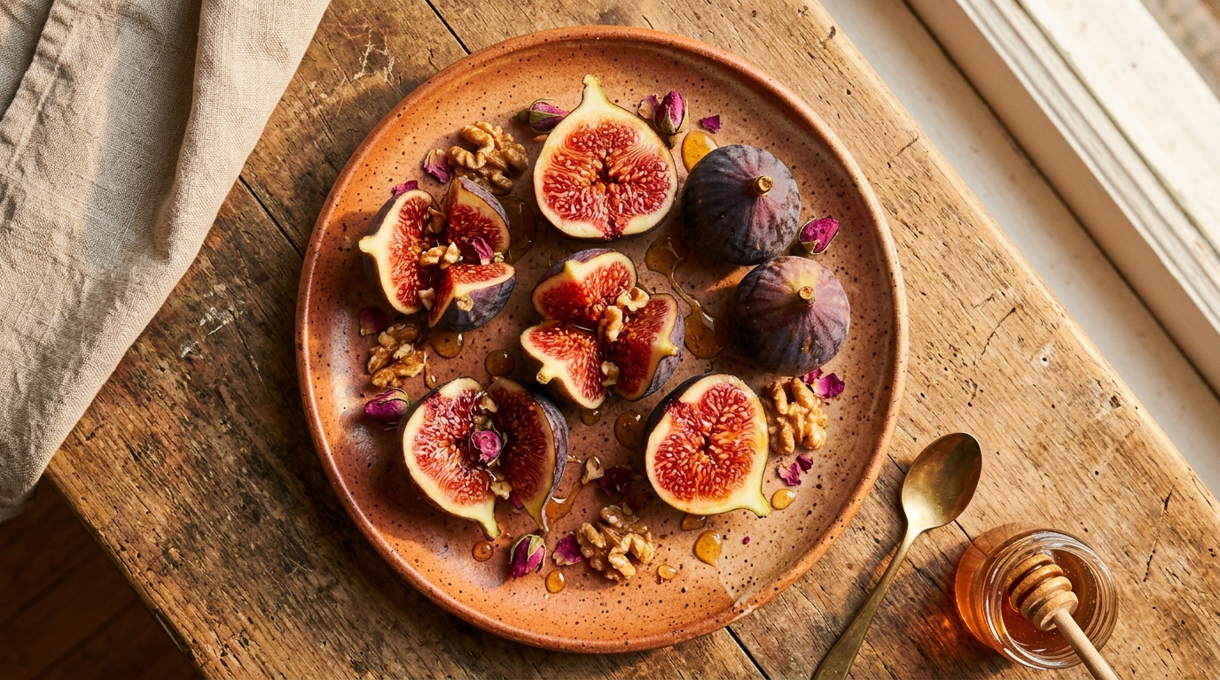 Fresh figs with honey — Summer in Istanbul
