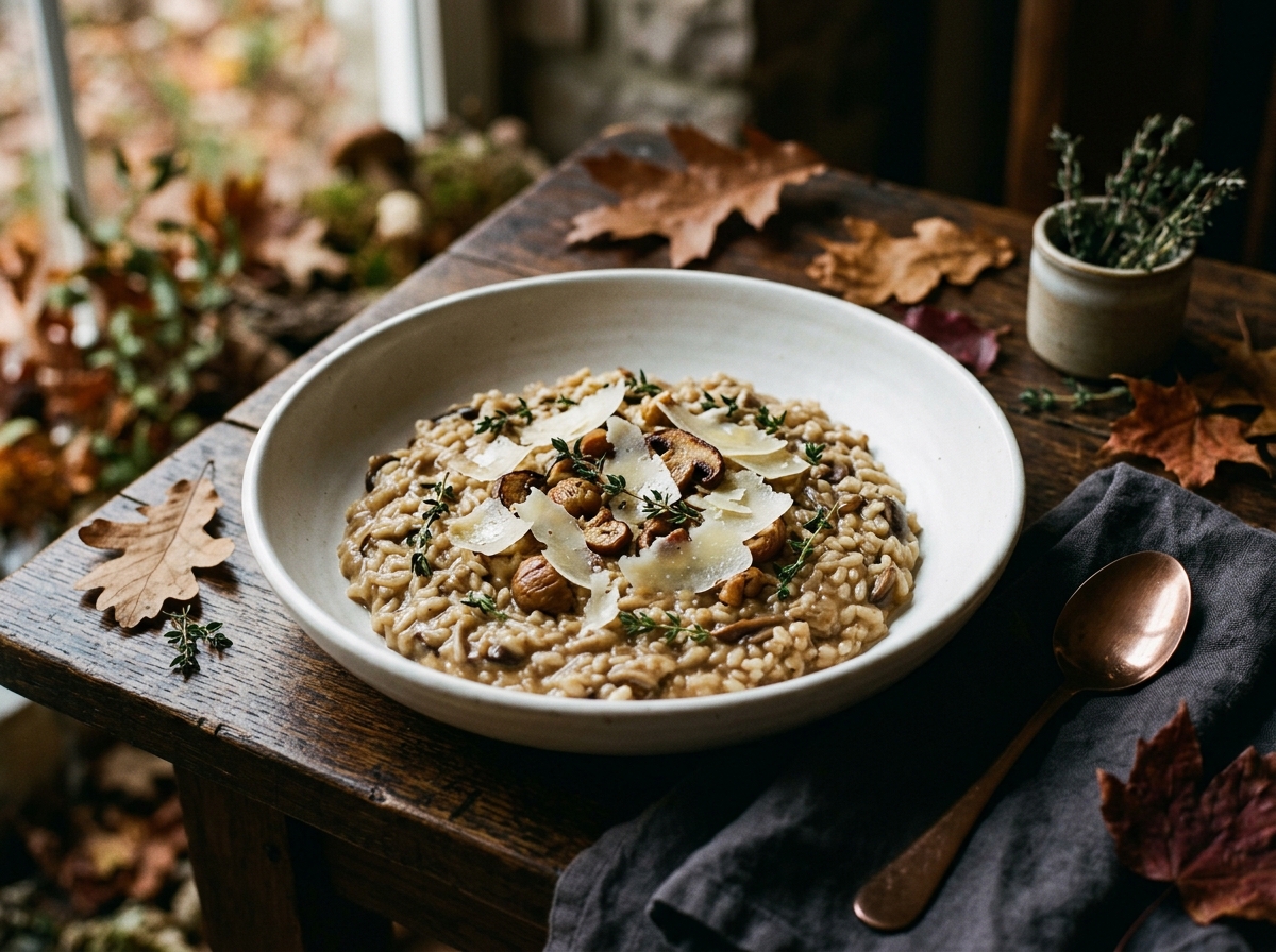 Chestnut & Porcini Mushroom Risotto
