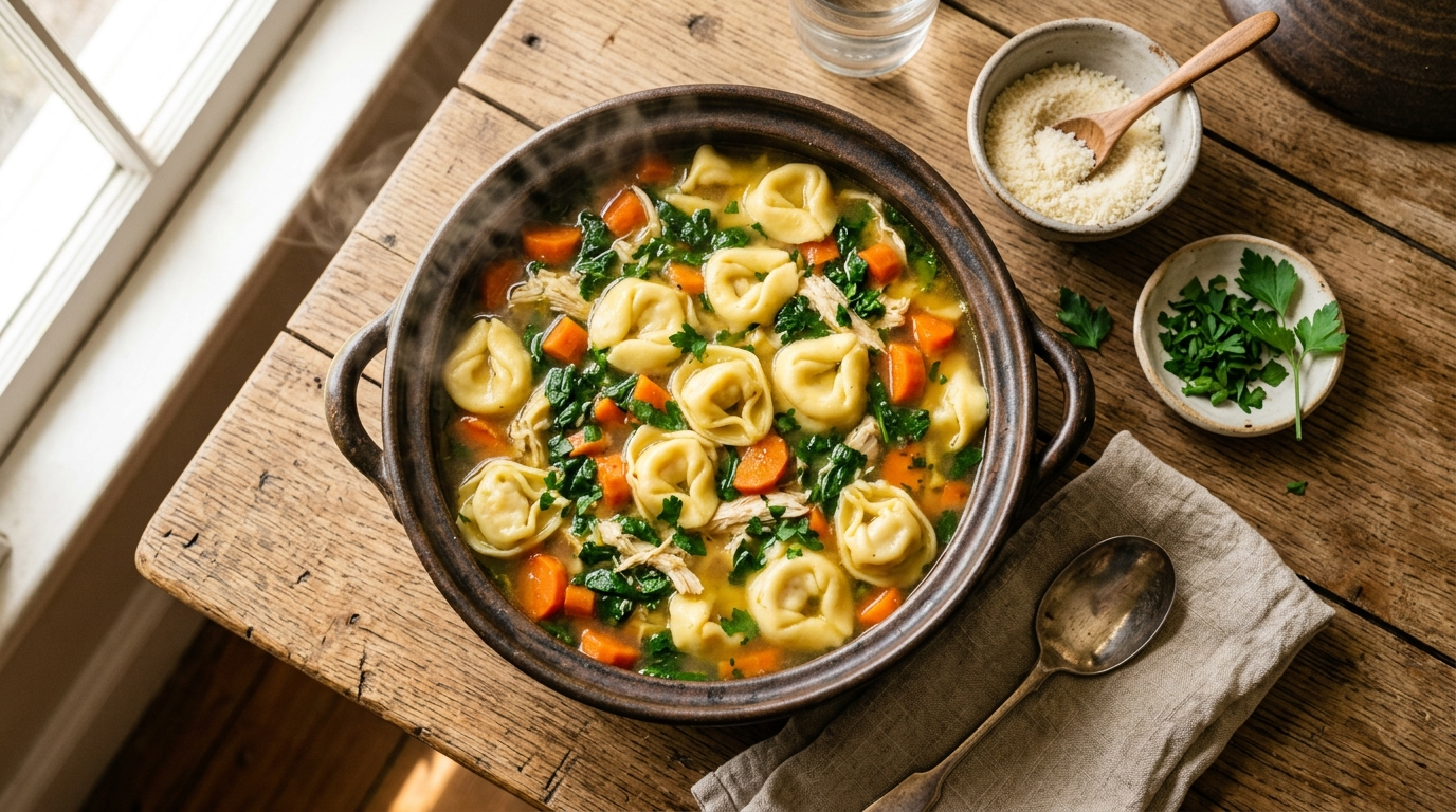 Chicken Tortellini Soup Recipe Ready in 30 Min