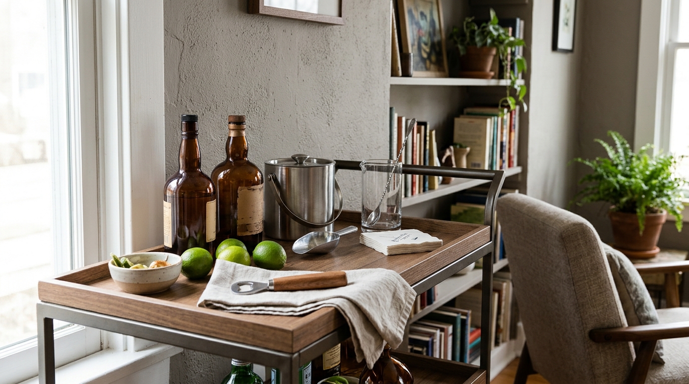 Where to Put a Bar Cart: Best Spots in Your House