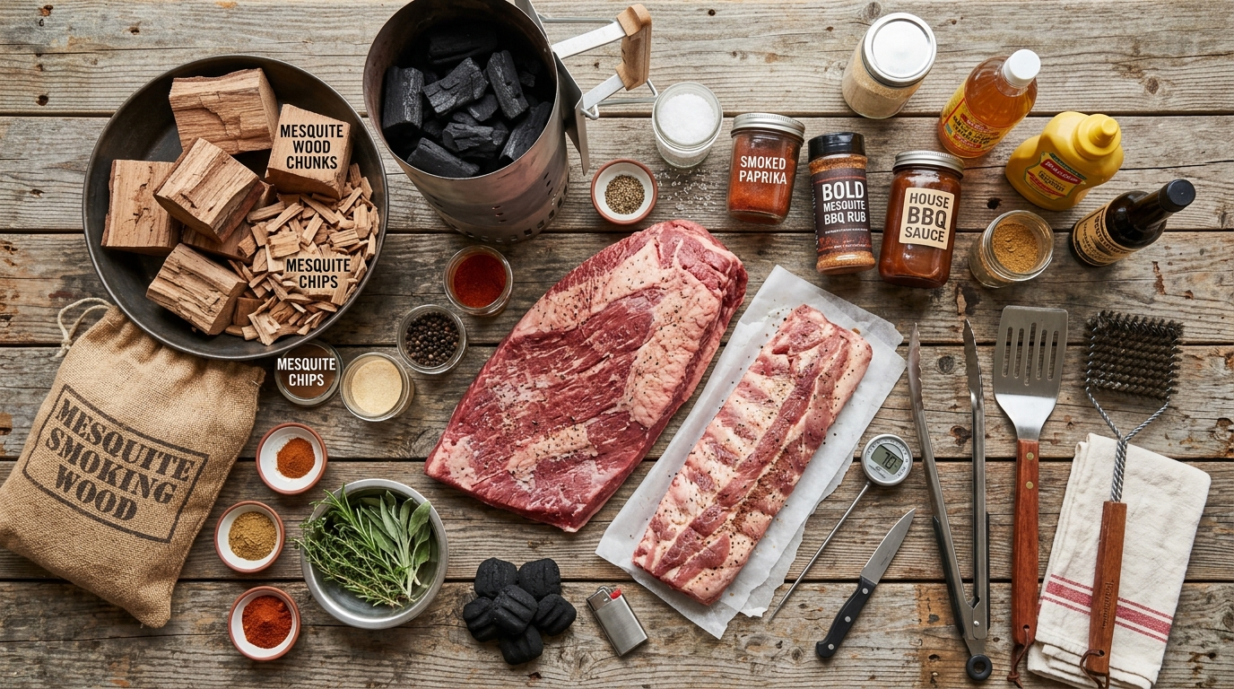 Mesquite Wood Smoking Tips for Bold BBQ Flavor ingredients