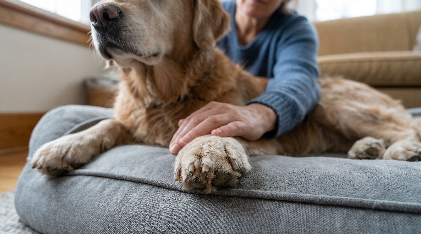 How do I know if my senior dog is about to pass away?