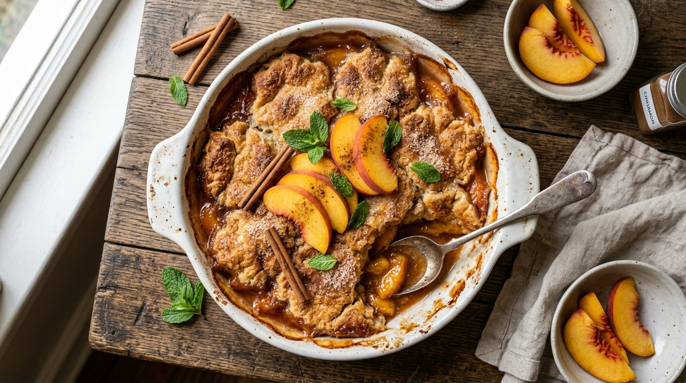 Southern Peach Cobbler Recipe: Classic & Easy