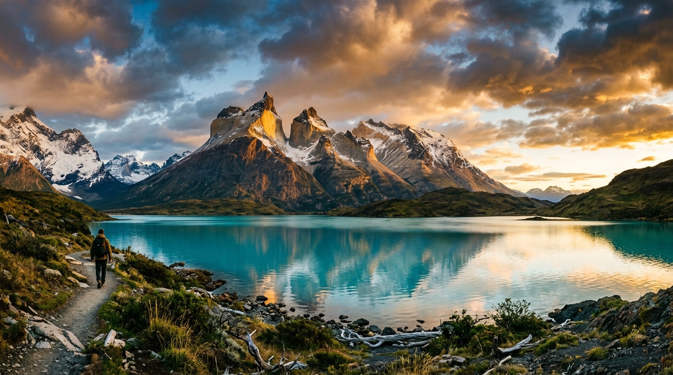 Paisaje chileno Torres del Paine