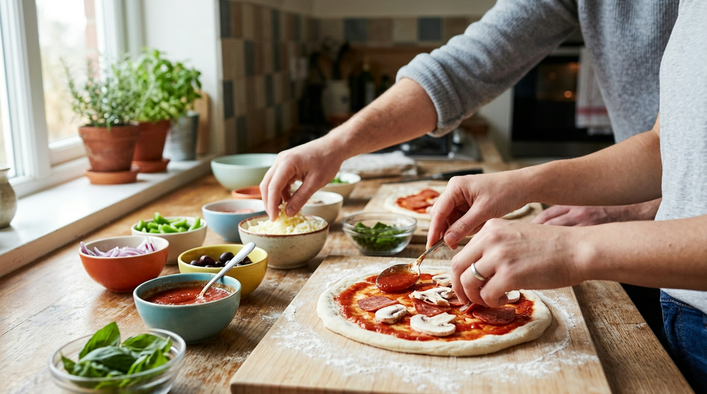 A Fun Meal to Cook Together: Build-Your-Own Pizzas