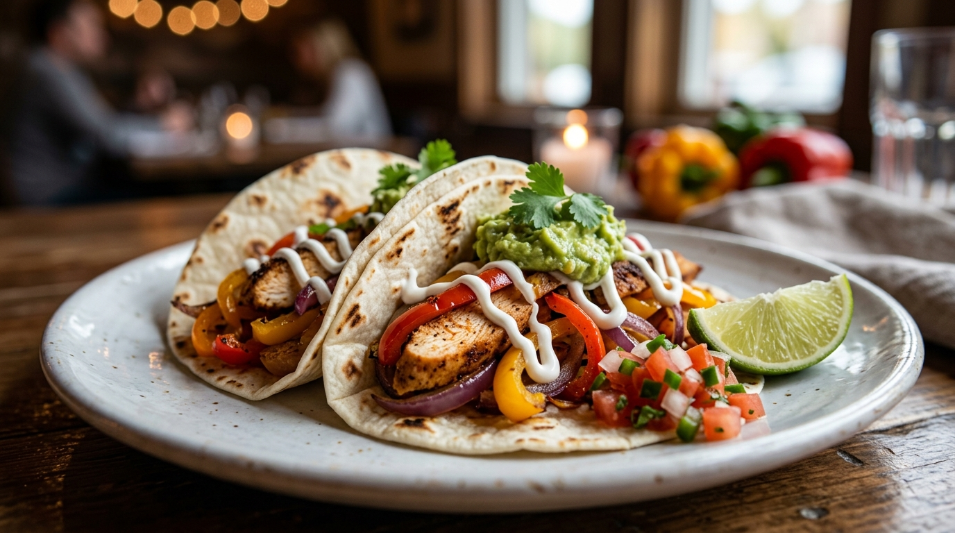 Sheet Pan Chicken Fajitas (Easy 30-Minute Dinner) plated