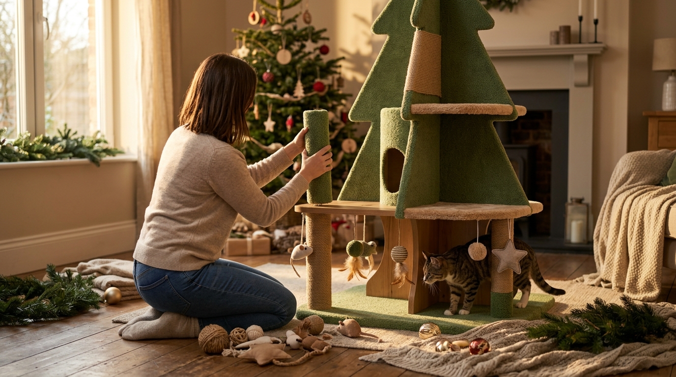 Christmas Cat Trees: Festive, Safe Climbing