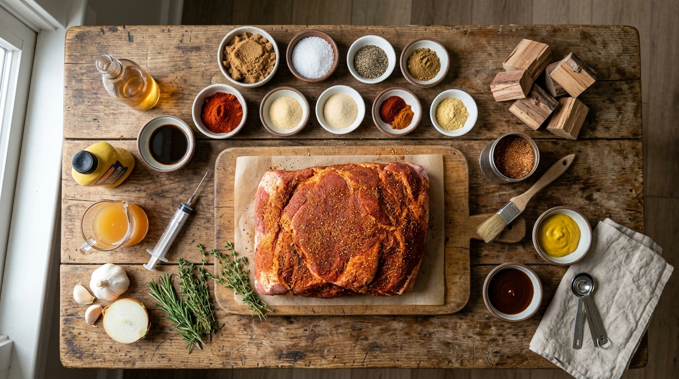 Best Smoked Pulled Pork Recipe (Tender and Juicy) ingredients