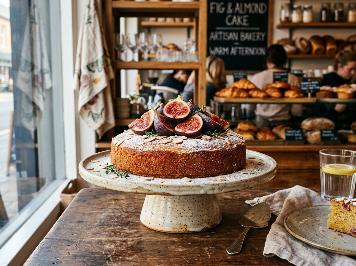 Fig & Almond Semolina Cake
