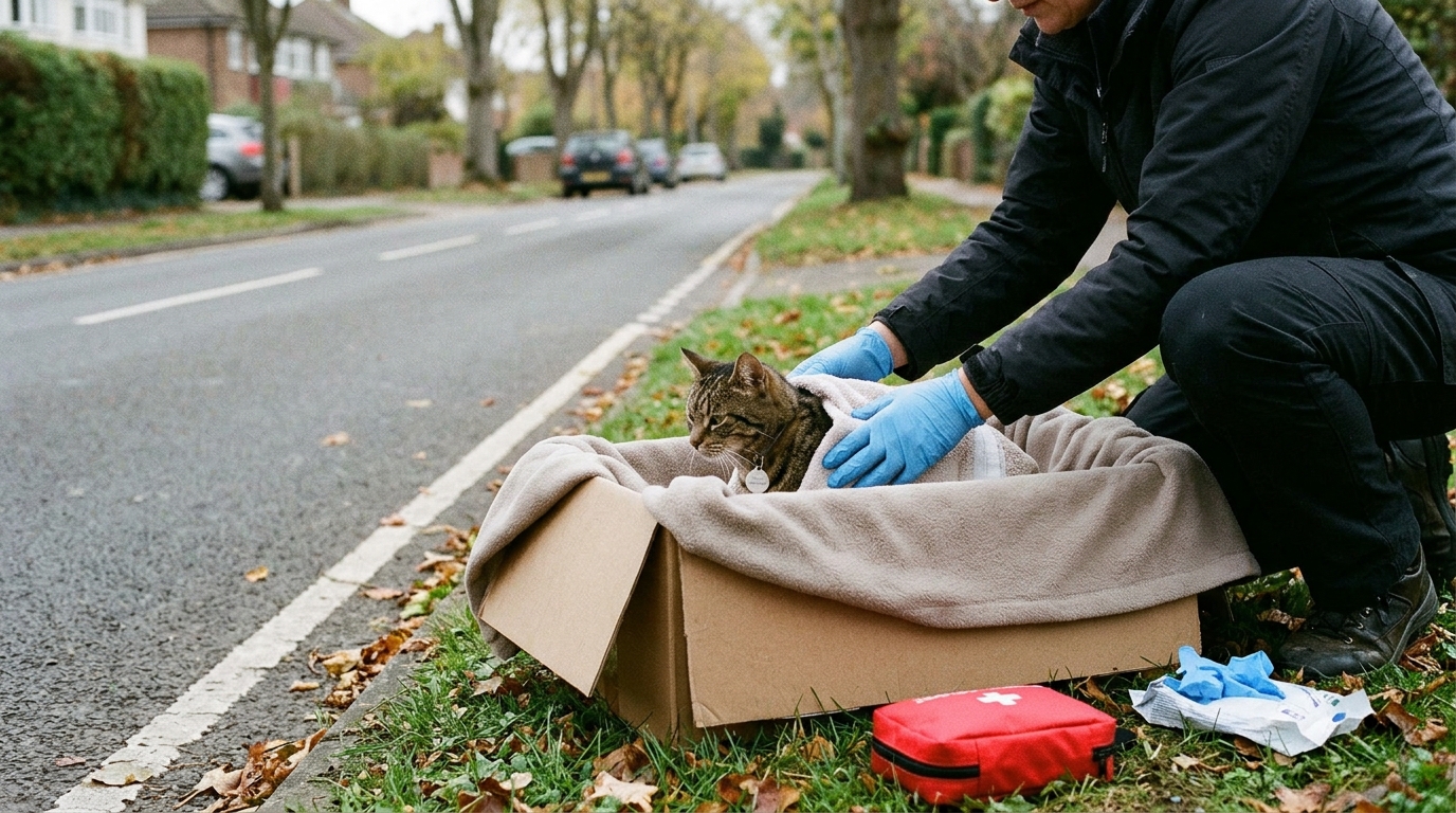 Found a Cat Hit by a Car? What to Do Safely