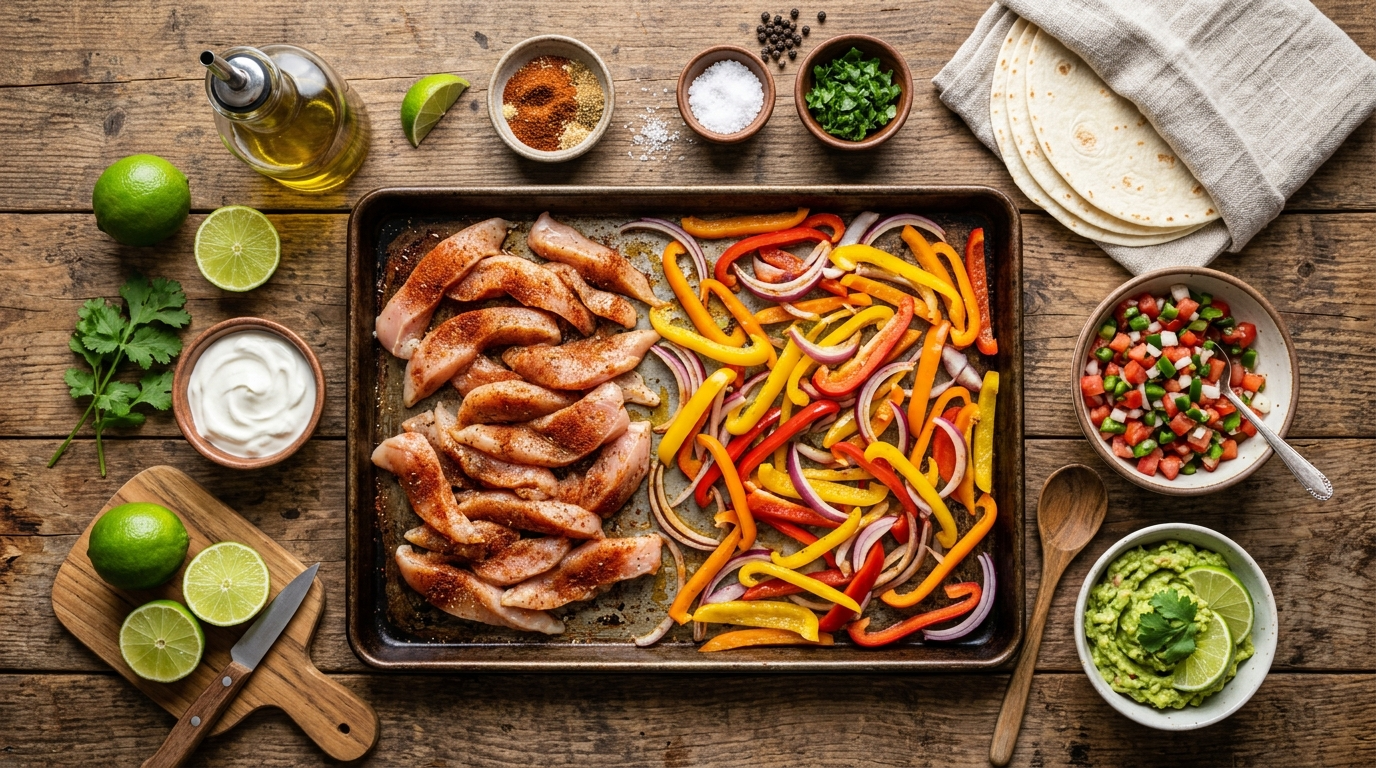Sheet Pan Chicken Fajitas (Easy 30-Minute Dinner) ingredients