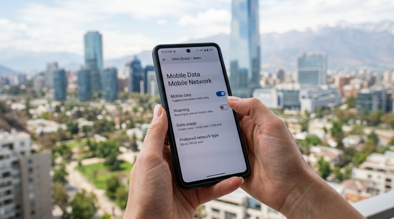 Cómo activar datos en Chile con tarjeta extranjera