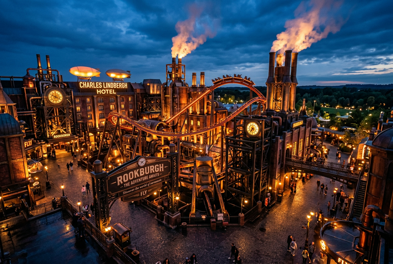 Phantasialand – Rookburgh bei Nacht