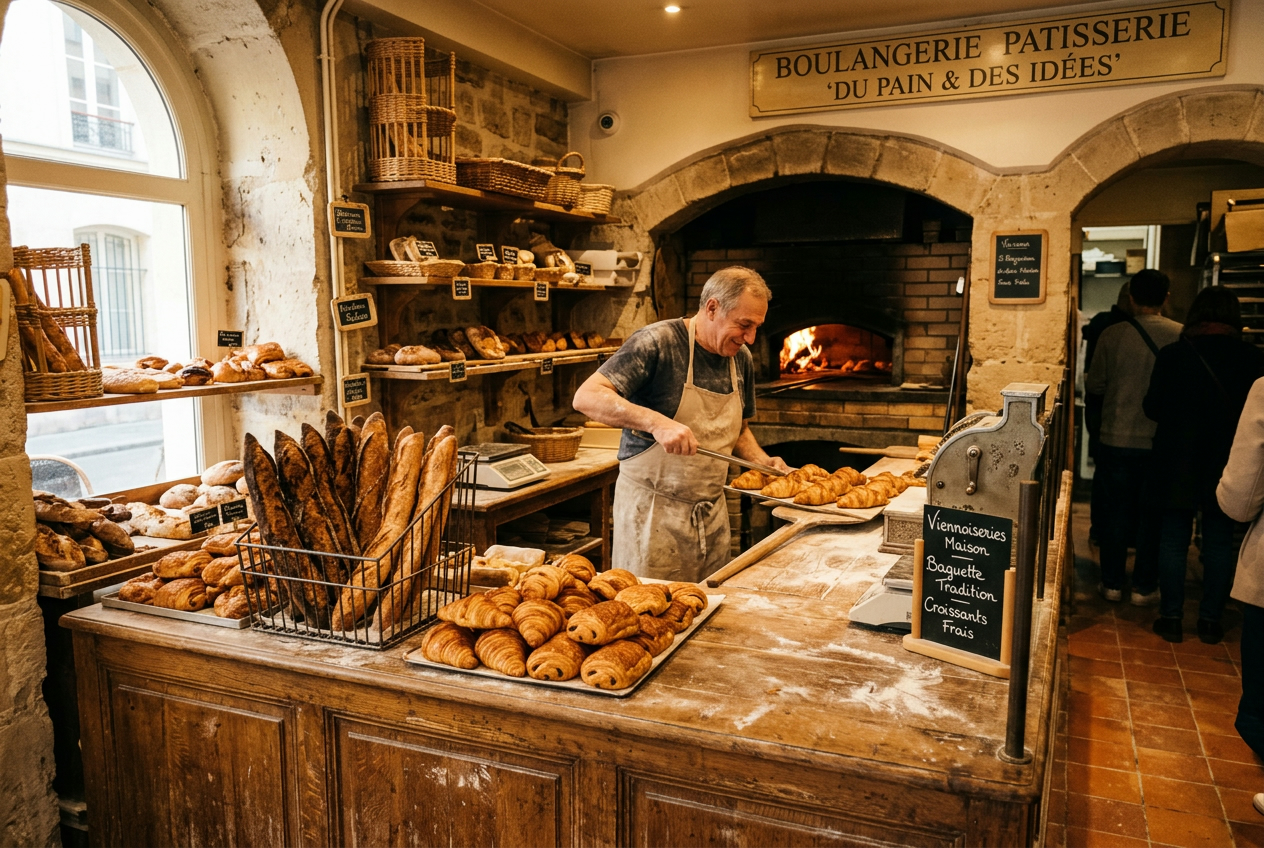 Boulangerie artisanale test128 — croissants et pains frais