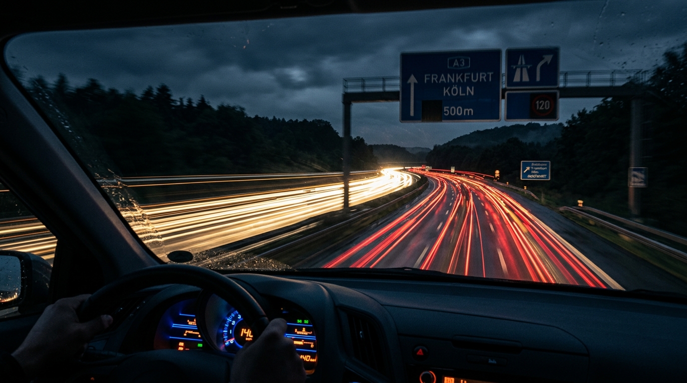 Autobahn bei Nacht