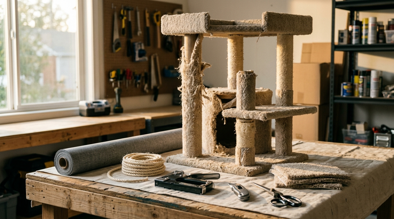 How to Reupholster a Cat Tower: Step-by-Step Guide