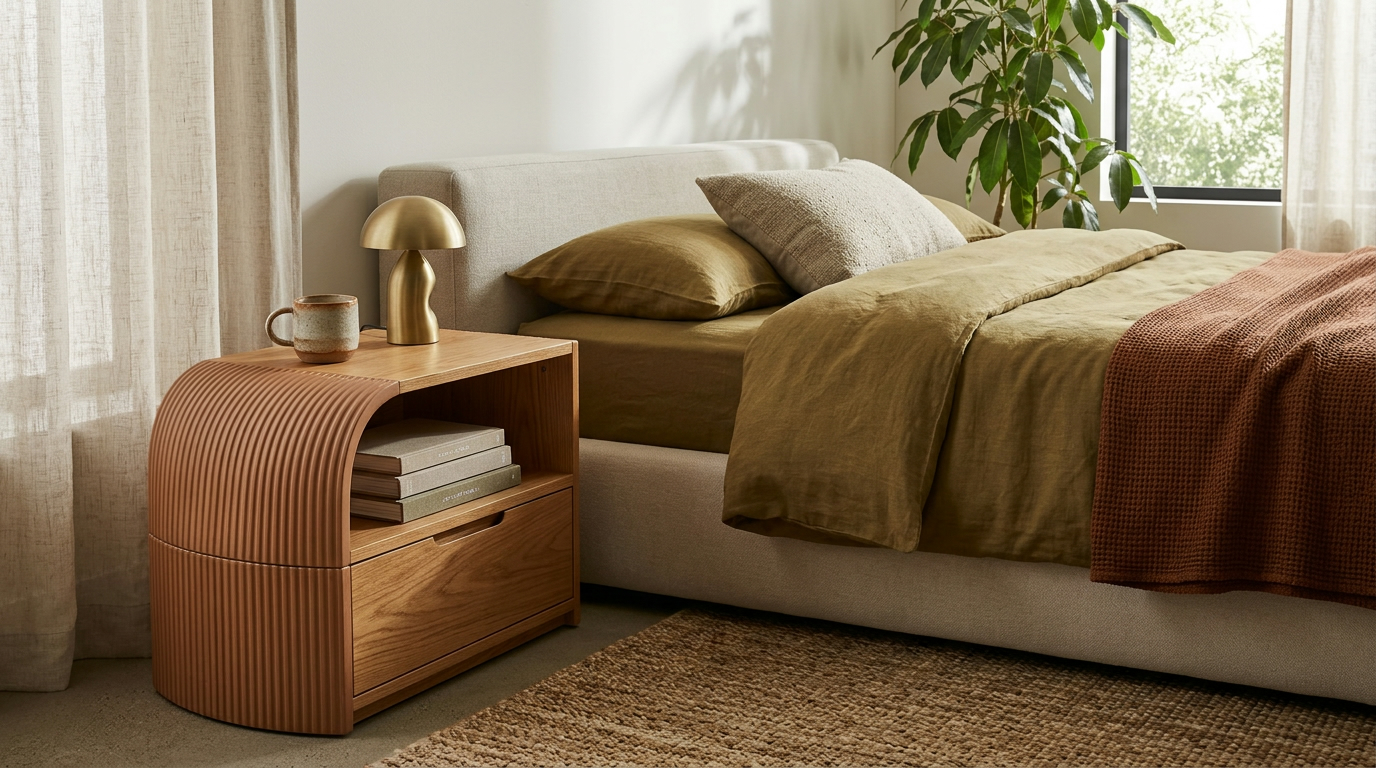 2026 Bedside Table Trends: Shapes, Finishes & Fit
