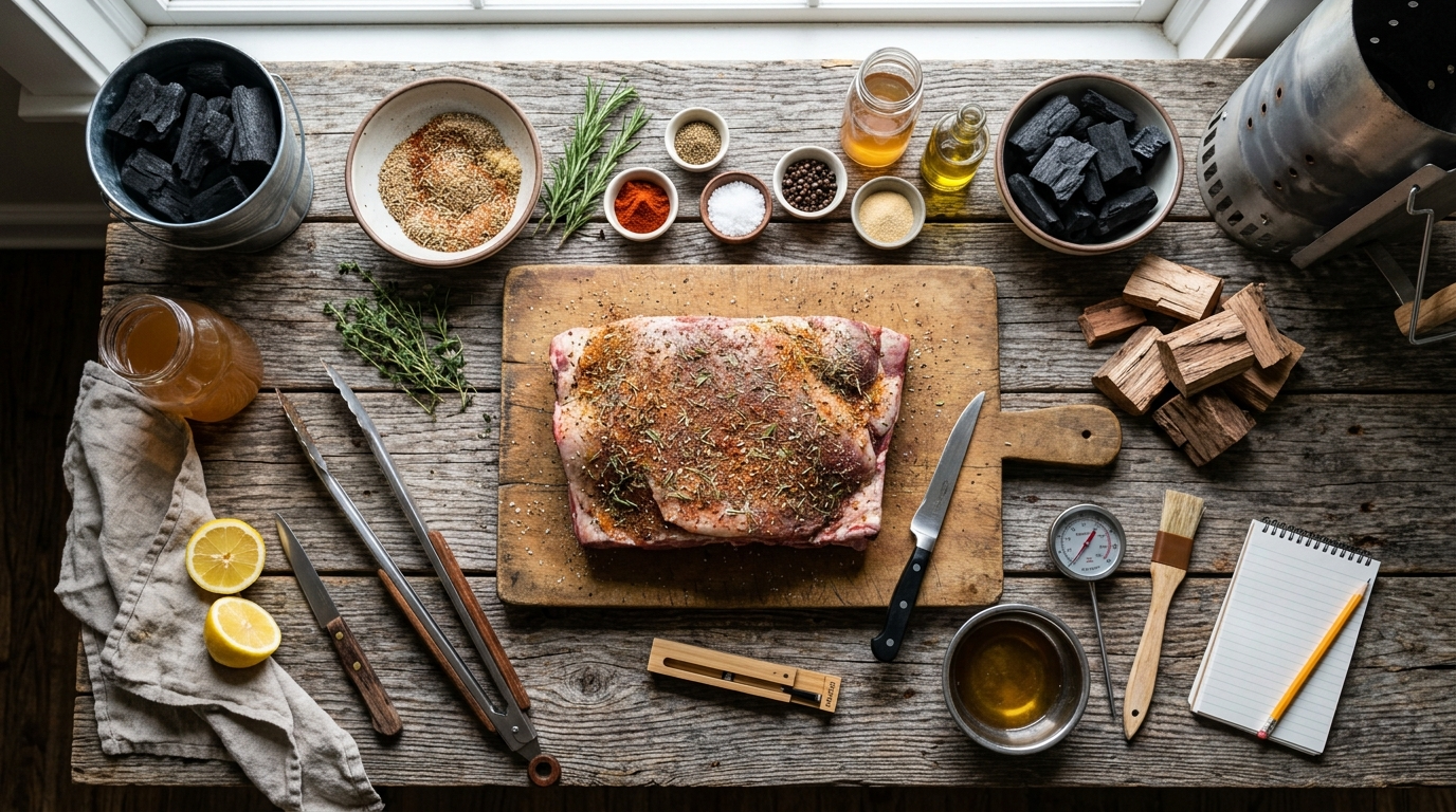 Smoked Lamb Shoulder Recipe: Low and Slow BBQ Perfection ingredients